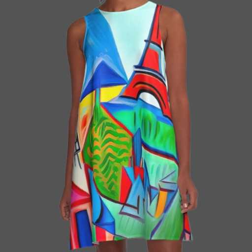 Elevate Your Style with Our Paris-Inspired A-Line Dress for Women. Unique Abstract City Design for Paris Enthusiasts. Stand Out with a Distinctive Souvenir from the City of Love. Not Available in High-Street Shops or Boutiques.